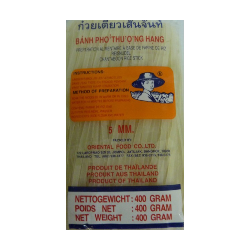 Vermicelles de riz ou pates de riz 5mm frais 400g